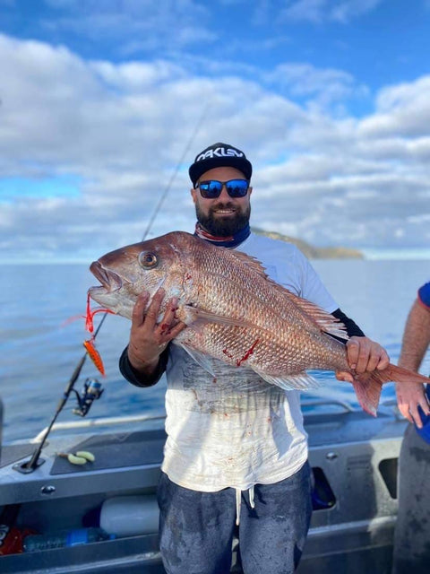 Tom with his PB snapper