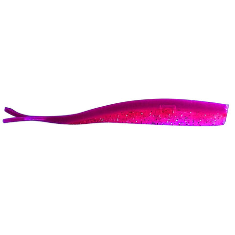 Flick - Split Tails 6 X 115Mm / Pinky Pink Glitter Soft Bait