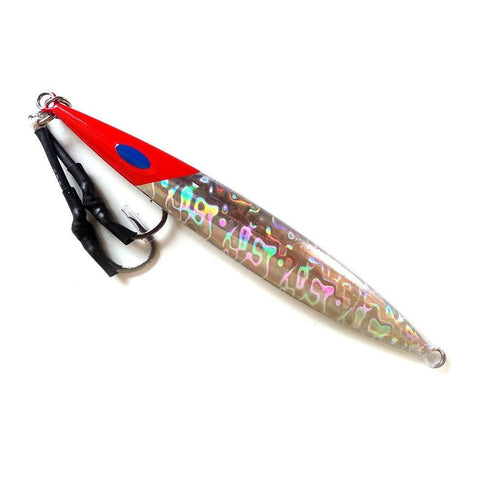 Big Tezz Speed Jig. 100G / Step-Child (Silver/red) Holo Mechanical Jigs