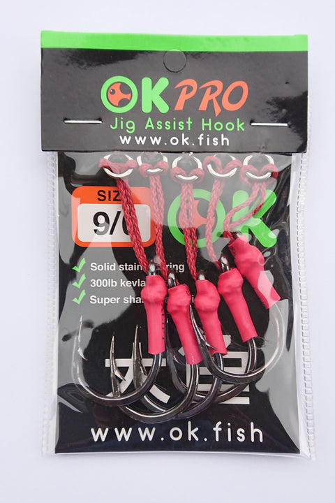 Ok-Pro Jig Assist Hooks 9/0 Fishing